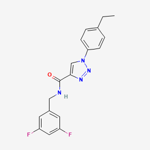 molecular formula C18H16F2N4O B2864883 N-(3,5-二氟苄基)-1-(4-乙基苯基)-1H-1,2,3-三唑-4-甲酰胺 CAS No. 1326864-15-6