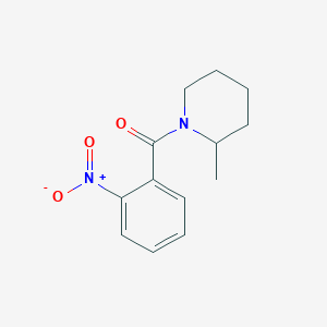 molecular formula C13H16N2O3 B2864884 2-Methyl-1-(2-nitrobenzoyl)piperidine CAS No. 345990-16-1