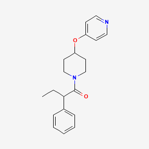 molecular formula C20H24N2O2 B2864886 2-Phenyl-1-(4-(pyridin-4-yloxy)piperidin-1-yl)butan-1-one CAS No. 2034322-35-3