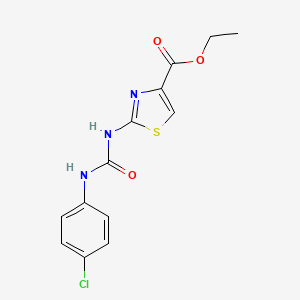 molecular formula C13H12ClN3O3S B2864888 2-(3-(4-氯苯基)脲基)噻唑-4-羧酸乙酯 CAS No. 313273-84-6
