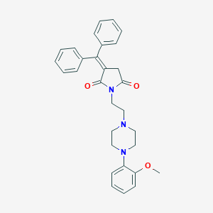 molecular formula C30H31N3O3 B286489 1-[2-[4-(2-Methoxyphenyl)piperazino]ethyl]-3-(diphenylmethylene)-2,5-pyrrolidinedione 