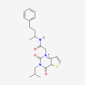 molecular formula C22H27N3O3S B2864893 2-[3-(2-methylpropyl)-2,4-dioxo-1H,2H,3H,4H-thieno[3,2-d]pyrimidin-1-yl]-N-(4-phenylbutan-2-yl)acetamide CAS No. 1260998-42-2