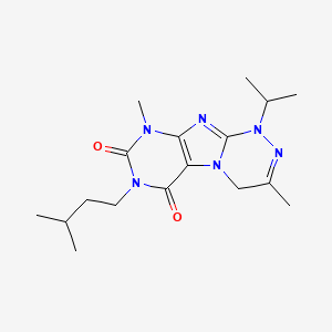7-isopentyl-1-isopropyl-3,9-dimethyl-1,4-dihydro-[1,2,4]triazino[3,4-f]purine-6,8(7H,9H)-dione