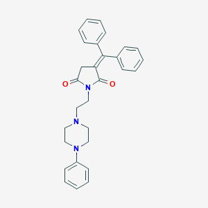 3-(Diphenylmethylene)-1-[2-(4-phenyl-1-piperazinyl)ethyl]-2,5-pyrrolidinedione