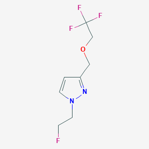 molecular formula C8H10F4N2O B2864901 1-(2-fluoroethyl)-3-[(2,2,2-trifluoroethoxy)methyl]-1H-pyrazole CAS No. 1856025-46-1