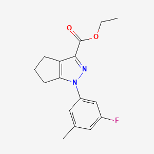 ethyl 1-(3-fluoro-5-methylphenyl)-1H,4H,5H,6H-cyclopenta[c]pyrazole-3-carboxylate