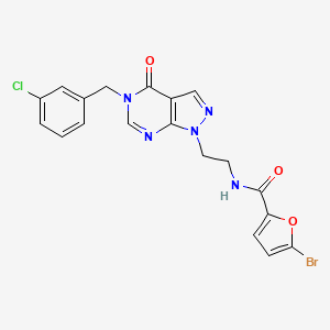 5-bromo-N-(2-(5-(3-chlorobenzyl)-4-oxo-4,5-dihydro-1H-pyrazolo[3,4-d]pyrimidin-1-yl)ethyl)furan-2-carboxamide