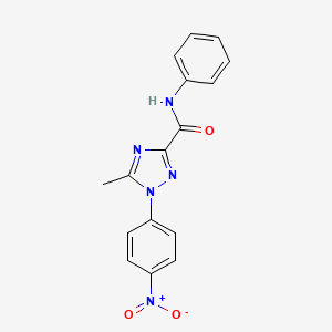 5-methyl-1-(4-nitrophenyl)-N-phenyl-1H-1,2,4-triazole-3-carboxamide