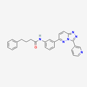 4-phenyl-N-(3-(3-(pyridin-3-yl)-[1,2,4]triazolo[4,3-b]pyridazin-6-yl)phenyl)butanamide