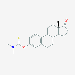 molecular formula C21H27NO2S B286493 O-[[(13S)-13-methyl-17-oxo-7,8,9,11,12,14,15,16-octahydro-6H-cyclopenta[a]phenanthren-3-yl]] N,N-dimethylcarbamothioate 