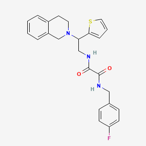N1-(2-(3,4-dihydroisoquinolin-2(1H)-yl)-2-(thiophen-2-yl)ethyl)-N2-(4-fluorobenzyl)oxalamide