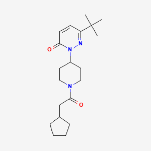 6-Tert-butyl-2-[1-(2-cyclopentylacetyl)piperidin-4-yl]pyridazin-3-one