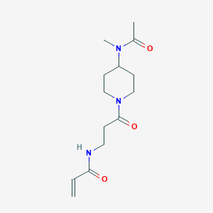 molecular formula C14H23N3O3 B2864942 N-[3-[4-[Acetyl(methyl)amino]piperidin-1-yl]-3-oxopropyl]prop-2-enamide CAS No. 2361721-58-4