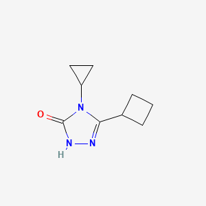 molecular formula C9H13N3O B2864943 3-cyclobutyl-4-cyclopropyl-4,5-dihydro-1H-1,2,4-triazol-5-one CAS No. 2197523-95-6