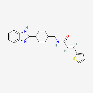 molecular formula C21H23N3OS B2864950 (E)-N-((4-(1H-苯并[d]咪唑-2-基)环己基)甲基)-3-(噻吩-2-基)丙烯酰胺 CAS No. 1207061-94-6