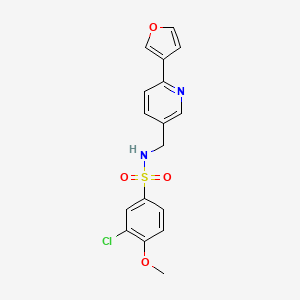 3-chloro-N-((6-(furan-3-yl)pyridin-3-yl)methyl)-4-methoxybenzenesulfonamide