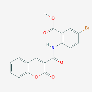 molecular formula C18H12BrNO5 B2864952 methyl 5-bromo-2-(2-oxo-2H-chromene-3-carboxamido)benzoate CAS No. 150711-92-5
