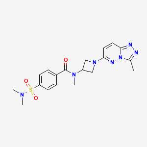 molecular formula C19H23N7O3S B2864953 4-(N,N-dimethylsulfamoyl)-N-methyl-N-(1-(3-methyl-[1,2,4]triazolo[4,3-b]pyridazin-6-yl)azetidin-3-yl)benzamide CAS No. 2319852-84-9