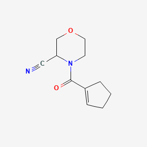molecular formula C11H14N2O2 B2864957 4-(Cyclopentene-1-carbonyl)morpholine-3-carbonitrile CAS No. 1427691-82-4