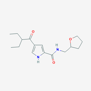 molecular formula C16H24N2O3 B2864962 4-(2-ethylbutanoyl)-N-(tetrahydro-2-furanylmethyl)-1H-pyrrole-2-carboxamide CAS No. 478249-13-7