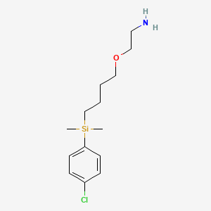 molecular formula C14H24ClNOSi B2864963 (2-{4-[(4-氯苯基)(二甲基)甲硅烷基]丁氧基}乙基)胺 CAS No. 669704-00-1