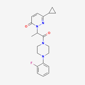 6-cyclopropyl-2-(1-(4-(2-fluorophenyl)piperazin-1-yl)-1-oxopropan-2-yl)pyridazin-3(2H)-one