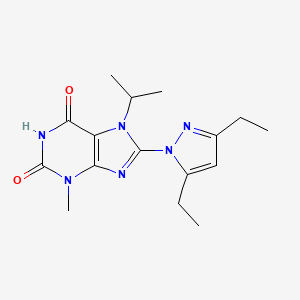 8-(3,5-Diethylpyrazolyl)-3-methyl-7-(methylethyl)-1,3,7-trihydropurine-2,6-dio ne