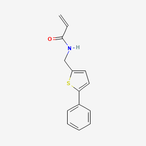 molecular formula C14H13NOS B2864972 N-[(5-Phenylthiophen-2-yl)methyl]prop-2-enamide CAS No. 2361657-73-8