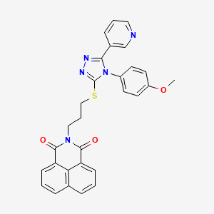 2-[3-[[4-(4-Methoxyphenyl)-5-pyridin-3-yl-1,2,4-triazol-3-yl]sulfanyl]propyl]benzo[de]isoquinoline-1,3-dione