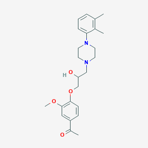molecular formula C24H32N2O4 B2864997 1-(4-{3-[4-(2,3-二甲苯基)哌嗪-1-基]-2-羟基丙氧基}-3-甲氧基苯基)乙烷-1-酮 CAS No. 868212-92-4