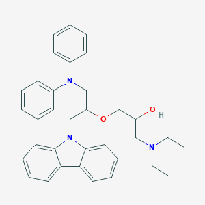 molecular formula C34H39N3O2 B286500 1-{2-(9H-carbazol-9-yl)-1-[(diphenylamino)methyl]ethoxy}-3-(diethylamino)-2-propanol 