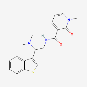 molecular formula C19H21N3O2S B2865002 N-(2-(benzo[b]thiophen-3-yl)-2-(dimethylamino)ethyl)-1-methyl-2-oxo-1,2-dihydropyridine-3-carboxamide CAS No. 2034309-47-0