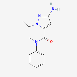 molecular formula C13H16N4O B2865003 3-Amino-1-ethyl-N-methyl-n-phenyl-1H-pyrazole-5-carboxamide CAS No. 2101199-84-0