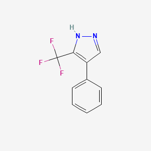 molecular formula C10H7F3N2 B2865008 4-苯基-3-(三氟甲基)-1H-吡唑 CAS No. 96256-53-0
