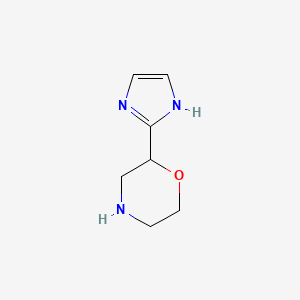 molecular formula C7H12ClN3O B2865009 2-(1H-Imidazol-2-yl)morpholine CAS No. 1420792-10-4