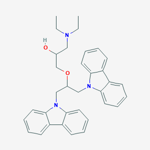 molecular formula C34H37N3O2 B286501 1-[2-(9H-carbazol-9-yl)-1-(9H-carbazol-9-ylmethyl)ethoxy]-3-(diethylamino)-2-propanol 