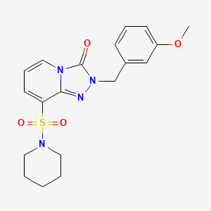 molecular formula C19H22N4O4S B2865010 2-(3-methoxybenzyl)-8-(piperidin-1-ylsulfonyl)[1,2,4]triazolo[4,3-a]pyridin-3(2H)-one CAS No. 1251680-72-4