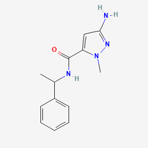 3-amino-1-methyl-N-(1-phenylethyl)-1H-pyrazole-5-carboxamide
