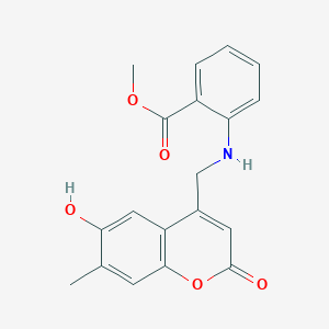 Methyl 2-{[(6-hydroxy-7-methyl-2-oxochromen-4-yl)methyl]amino}benzoate