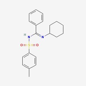 molecular formula C20H24N2O2S B2865020 N-cyclohexyl-N'-tosylbenzimidamide CAS No. 328014-65-9