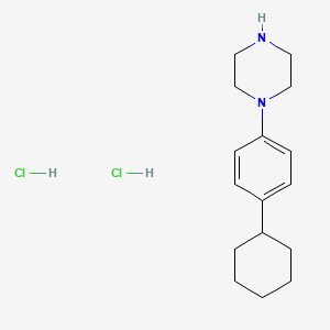 molecular formula C16H26Cl2N2 B2865021 1-(4-Cyclohexylphenyl)piperazine dihydrochloride CAS No. 1208078-02-7