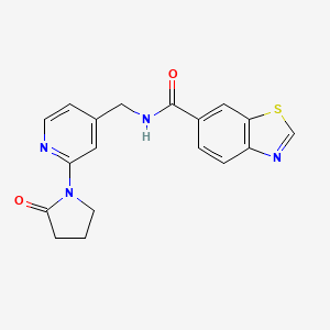 N-((2-(2-oxopyrrolidin-1-yl)pyridin-4-yl)methyl)benzo[d]thiazole-6-carboxamide