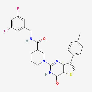 N-(3,5-difluorobenzyl)-1-[7-(4-methylphenyl)-4-oxo-3,4-dihydrothieno[3,2-d]pyrimidin-2-yl]piperidine-3-carboxamide