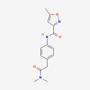 molecular formula C15H17N3O3 B2865033 N-(4-(2-(dimethylamino)-2-oxoethyl)phenyl)-5-methylisoxazole-3-carboxamide CAS No. 1206986-62-0