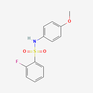 molecular formula C13H12FNO3S B2865036 2-fluoro-N-(4-methoxyphenyl)benzene-1-sulfonamide CAS No. 568573-76-2