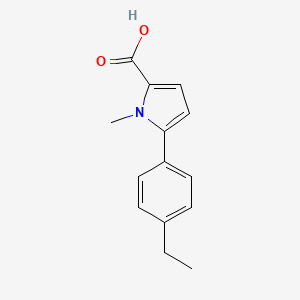molecular formula C14H15NO2 B2865039 5-(4-ethylphenyl)-1-methyl-1H-pyrrole-2-carboxylic acid CAS No. 1049121-99-4
