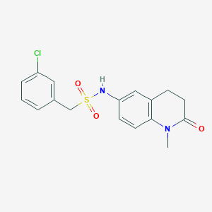 molecular formula C17H17ClN2O3S B2865040 1-(3-chlorophenyl)-N-(1-methyl-2-oxo-1,2,3,4-tetrahydroquinolin-6-yl)methanesulfonamide CAS No. 922005-54-7
