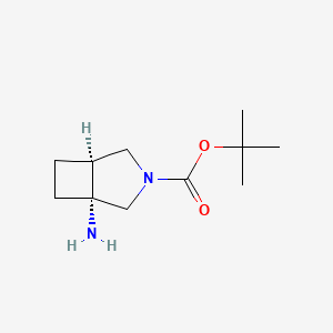molecular formula C11H20N2O2 B2865045 Tert-butyl (1R,5S)-1-amino-3-azabicyclo[3.2.0]heptane-3-carboxylate CAS No. 2230799-86-5
