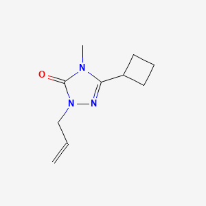 molecular formula C10H15N3O B2865046 3-cyclobutyl-4-methyl-1-(prop-2-en-1-yl)-4,5-dihydro-1H-1,2,4-triazol-5-one CAS No. 2199684-28-9