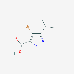 molecular formula C8H11BrN2O2 B2865049 4-bromo-3-isopropyl-1-methyl-1H-pyrazole-5-carboxylic acid CAS No. 1184293-62-6